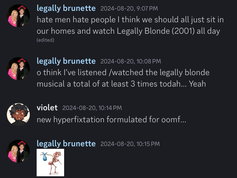 Screenshot of a discord conversation