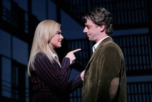 Elle Woods (Laura Bell Bundy) and Emmett Forrest (Christian Borle)